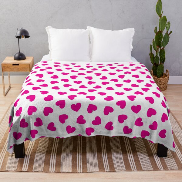 Item preview, Tumbling heart pattern - Shocking pink on white - Valentine pattern by Cecca Designs designed and sold by Cecca-Designs.