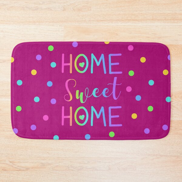 Item preview, Home Sweet Home - Rainbow Gradient with Polka Dots on Dark Pink designed and sold by Whoopsidoodle.