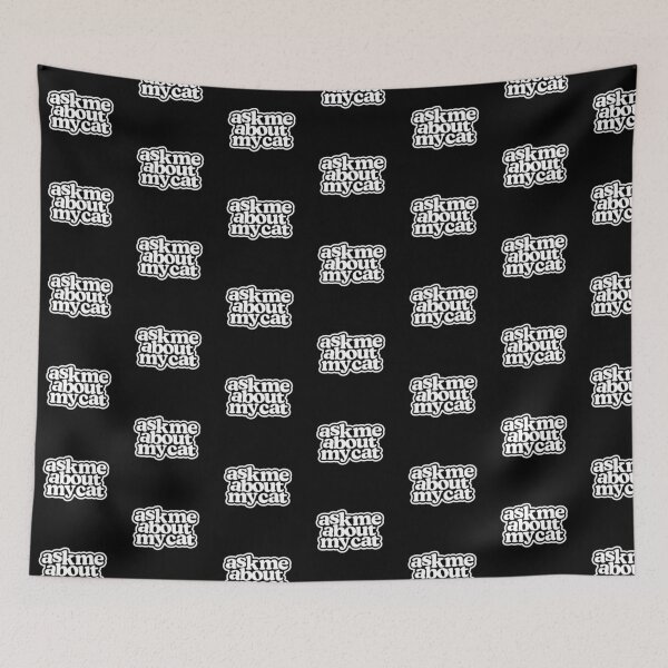 Item preview, Ask Me About My Cat in Black designed and sold by MessyBestie.