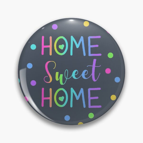 Item preview, Home Sweet Home - Rainbow Gradient with Polka Dots on Grey designed and sold by Whoopsidoodle.