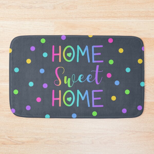 Item preview, Home Sweet Home - Rainbow Gradient with Polka Dots on Grey designed and sold by Whoopsidoodle.