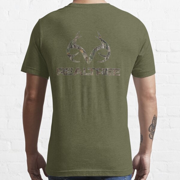 Real tree camo antlers 8 point buck Essential T-Shirt for Sale by pneuf