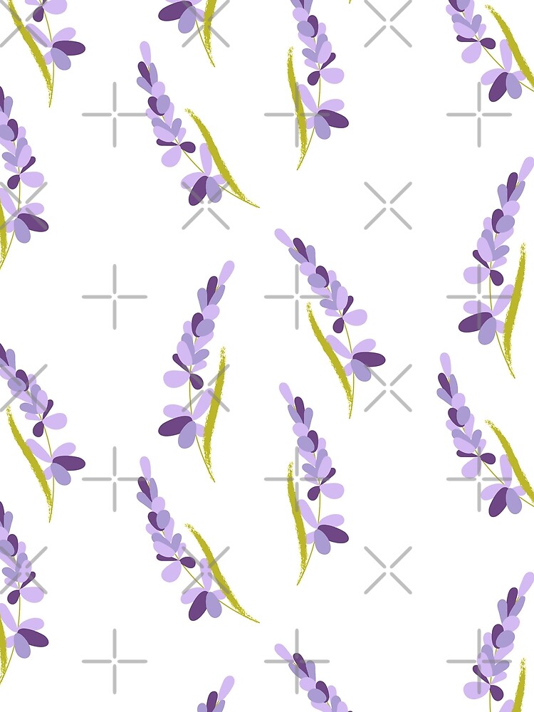 Thumbnail 5 of 5, Graphic T-Shirt,  Beautiful violet lavender flowers pattern designed and sold by Victoria Riabov.