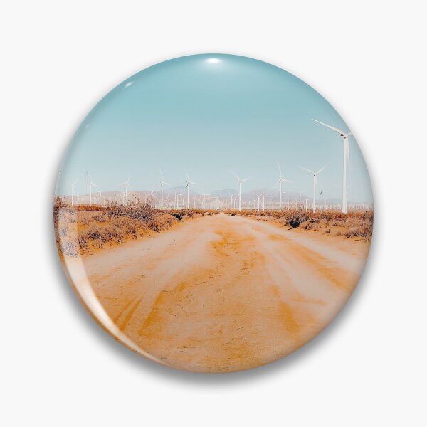Item preview, Wind turbine and sandy road desert with blue sky in California USA designed and sold by Mrvell.