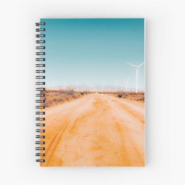 Item preview, Wind turbine and sandy road desert with blue sky in California USA designed and sold by Mrvell.