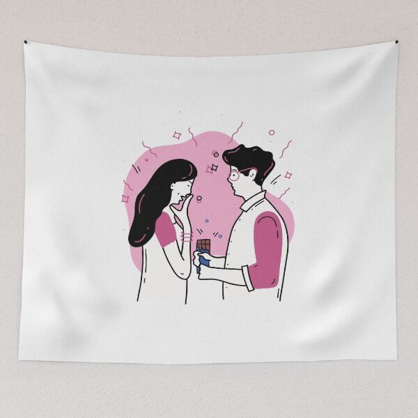 Item preview, Cute Lovers Giving Choclate designed and sold by Kuldeep575.
