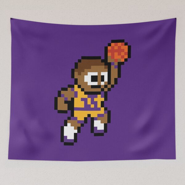 Aperçu de l'œuvre Los Angeles Lakers (8-bit Basketball Player) créée et vendue par The Armorsmith.