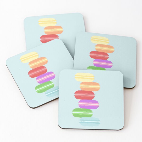 Item preview, Rainbow Macarons Colorful Food  designed and sold by mimosadesigns.