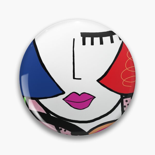 Item preview, Funky Abstraction Style Art Face designed and sold by Layla Art.