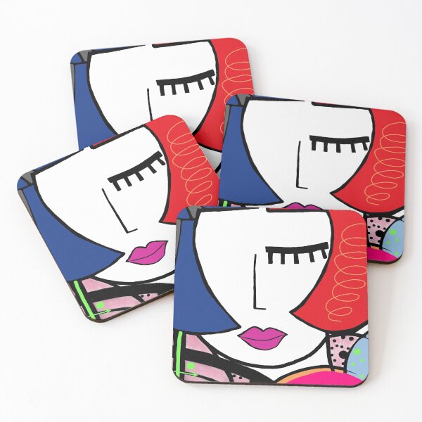 Item preview, Funky Abstraction Style Art Face designed and sold by Layla Art.