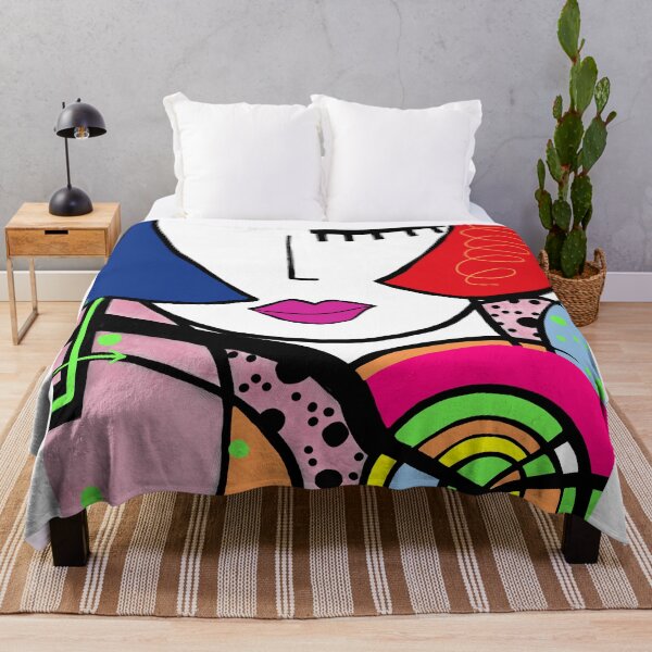 Item preview, Funky Abstraction Style Art Face designed and sold by Layla Art.