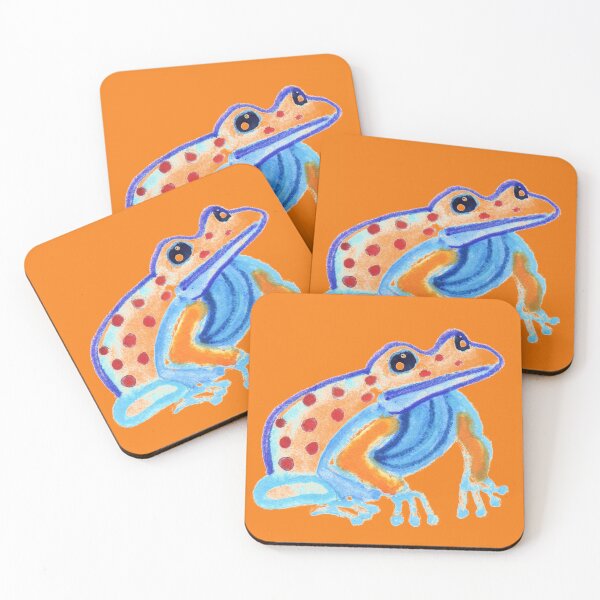 Item preview, Blue polka dotted frog designed and sold by pgorostiza.