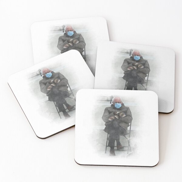 Item preview, Watercoloured Bernie Sanders Mittens designed and sold by FaunaGallery.