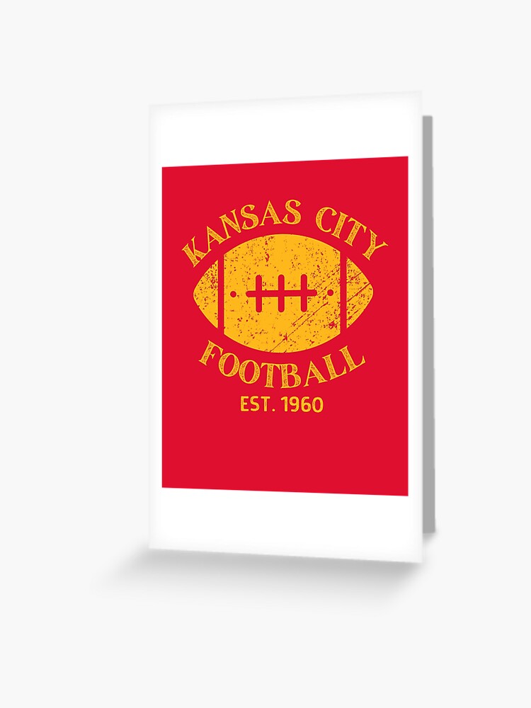 Kansas City Football Vintage Kc Skyline Missouri Chief Retro T-Shirt