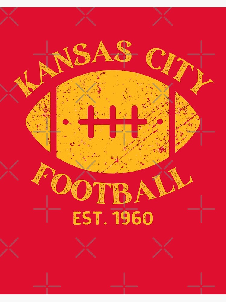 NFL Vintage Kansas City Chiefs Art Print Color 8 X 10 REPRINT