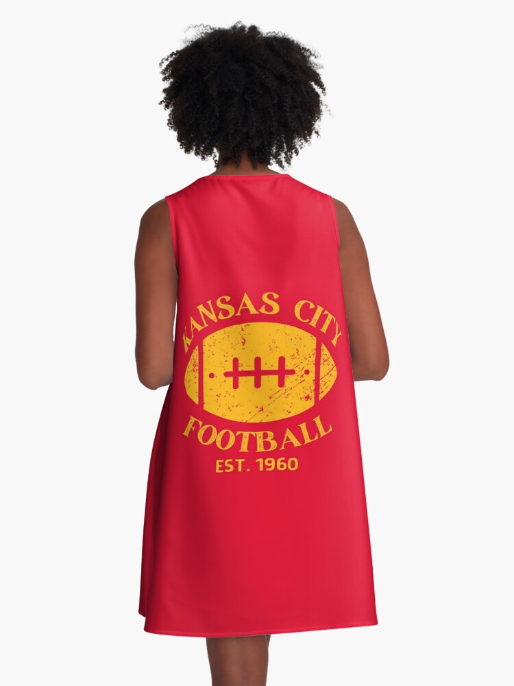 Kansas city football team est 1960 chiefs jersey A-Line Dress for Sale by  GoodyLeo