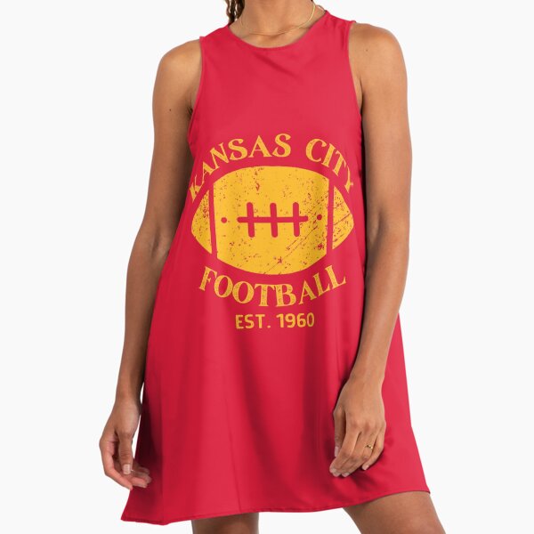 knee length dresses for ladies Kansas City Chiefs NFL Womens Team Stripe Property of V Neck T Shirt