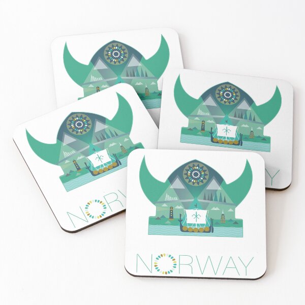 Item preview, Norwegen Land Wikinger Saga Fjord Schiffe kaltes Skandinavien  designed and sold by Olha Mishchenko.