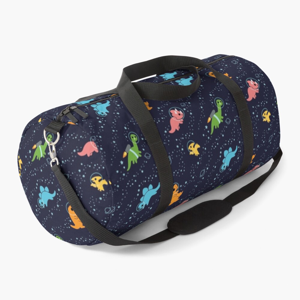 Dinosaurs In Space Pattern Duffle Bag