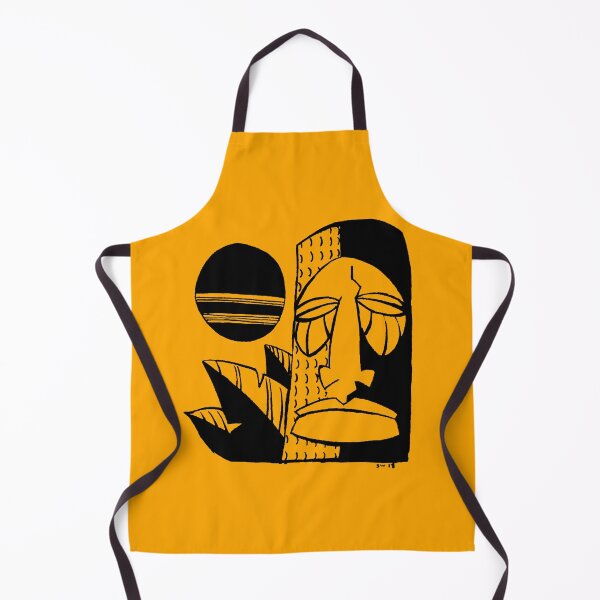 Item preview, Midwest Tiki Moai - In Black and Orange designed and sold by midwesttiki.