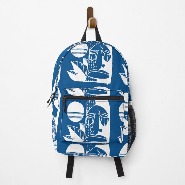 Item preview, Midwest Tiki Moai - In White and Blue designed and sold by midwesttiki.