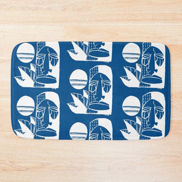 Item preview, Midwest Tiki Moai - In White and Blue designed and sold by midwesttiki.