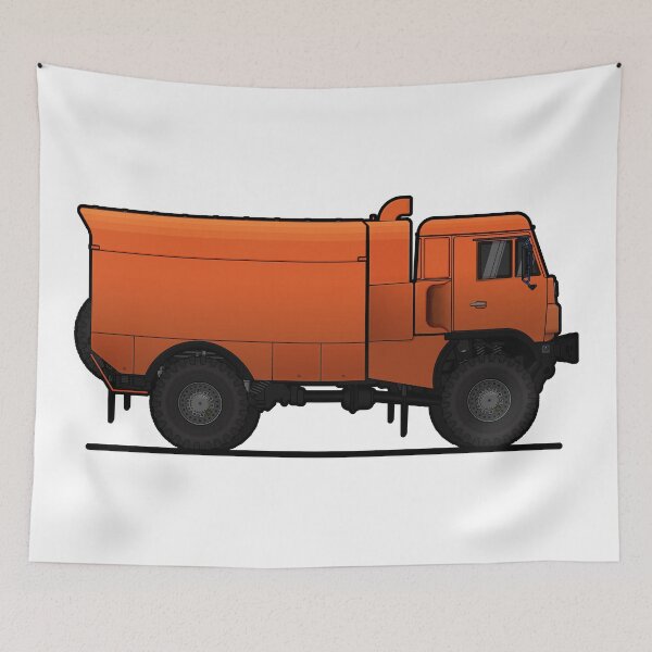 Item preview, Orange Soviet Truck designed and sold by mapurito.