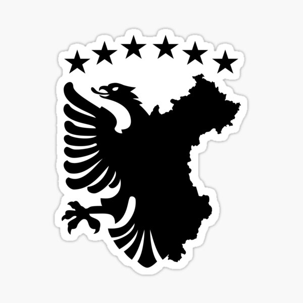 Albanien Aufkleber GROß Herzschlag Albania Flag Auto Sticker