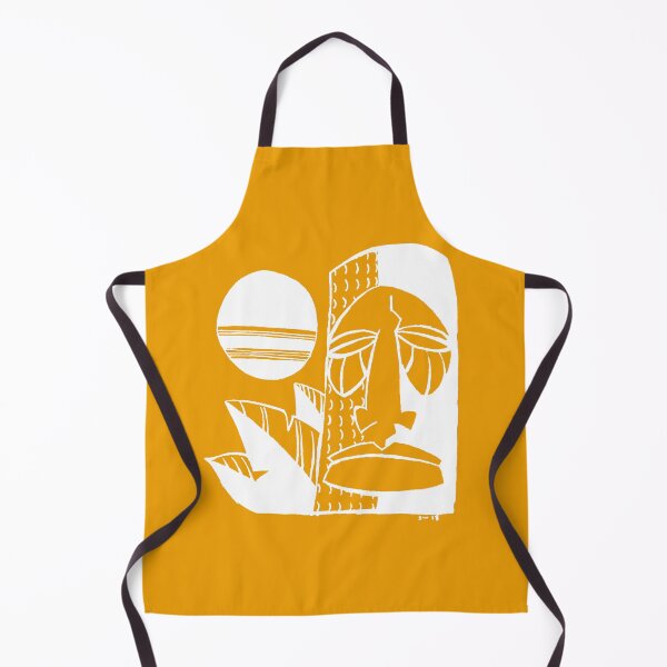 Item preview, Midwest Tiki Moai - In White and Orange designed and sold by midwesttiki.