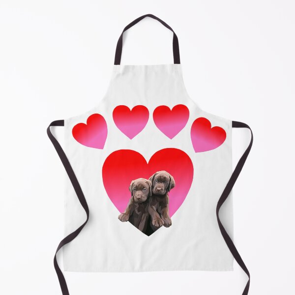 Item preview, Paw Print Heart Chocolate Labrador Retriever Puppies designed and sold by Deborah Camp.