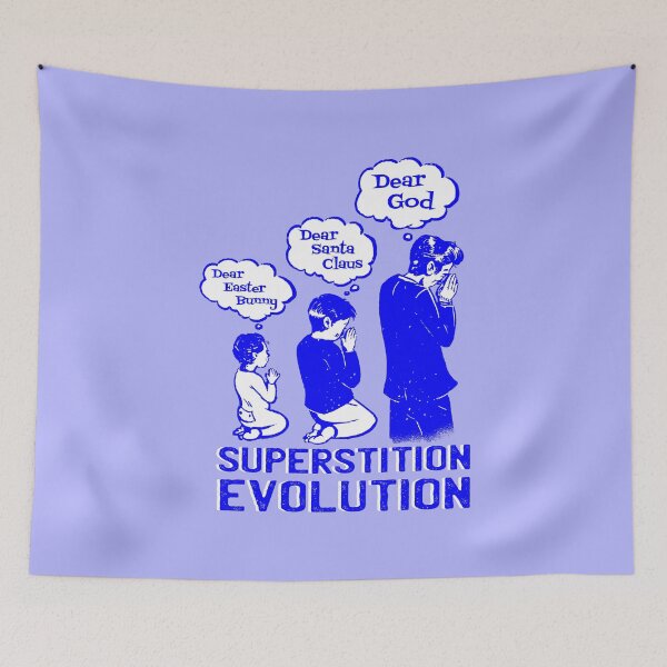 Item preview, superstition evolution funny designed and sold by Gossip Rag.