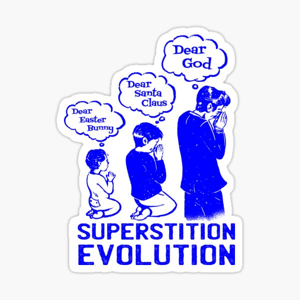 Item preview, superstition evolution funny designed and sold by Gossip Rag.