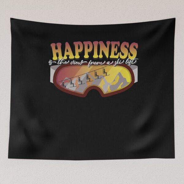 Item preview, Happiness is the view from the ski lift. designed and sold by Jannisdesign.