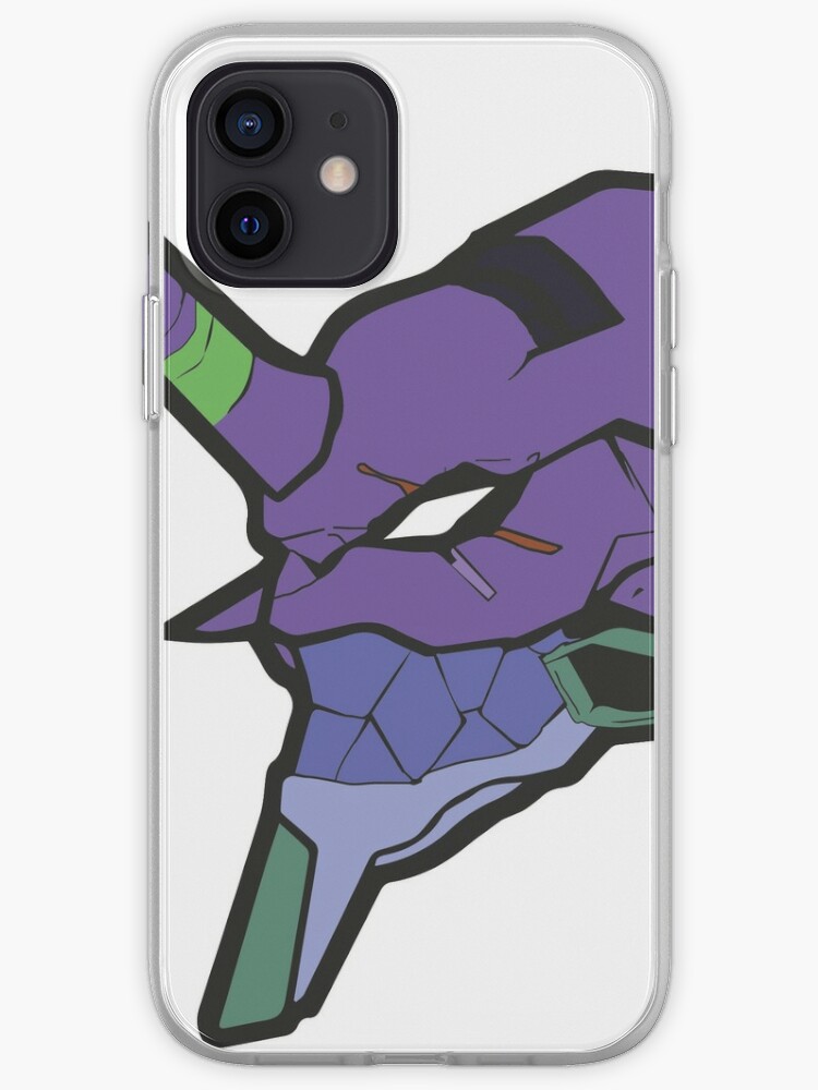 Eva 01 Face Iphone Case By Alsettesla Redbubble