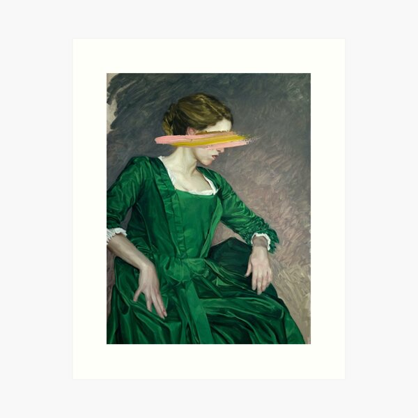 the eyes green girl Art Print