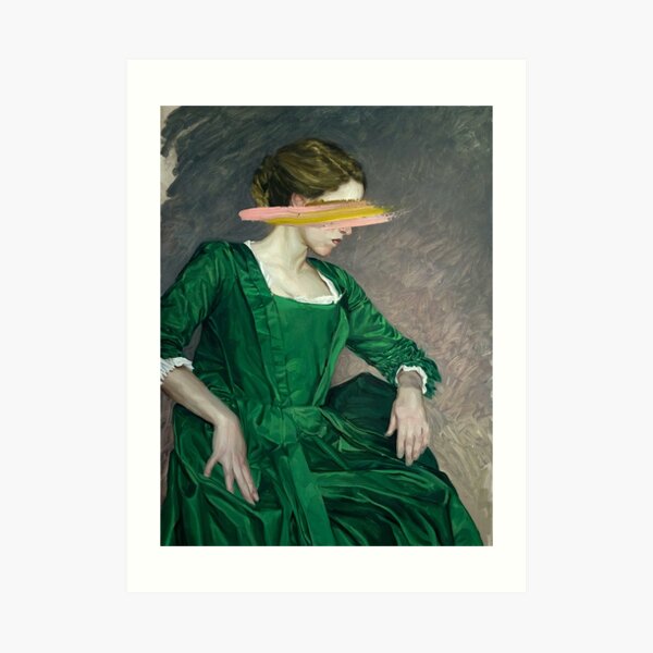 los ojos verdes niña Lámina artística
