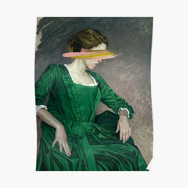 the eyes green girl Poster