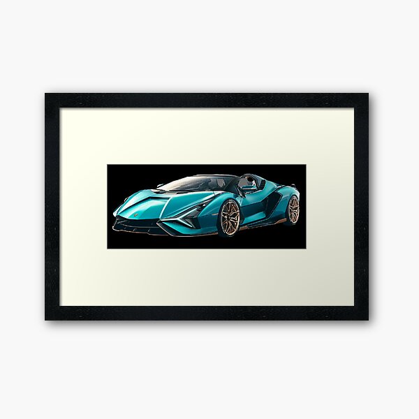 Lamborghini Sian Roadster Gerahmter Kunstdruck