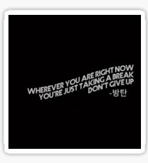 Tomorrow Lyrics by BTS Sticker
