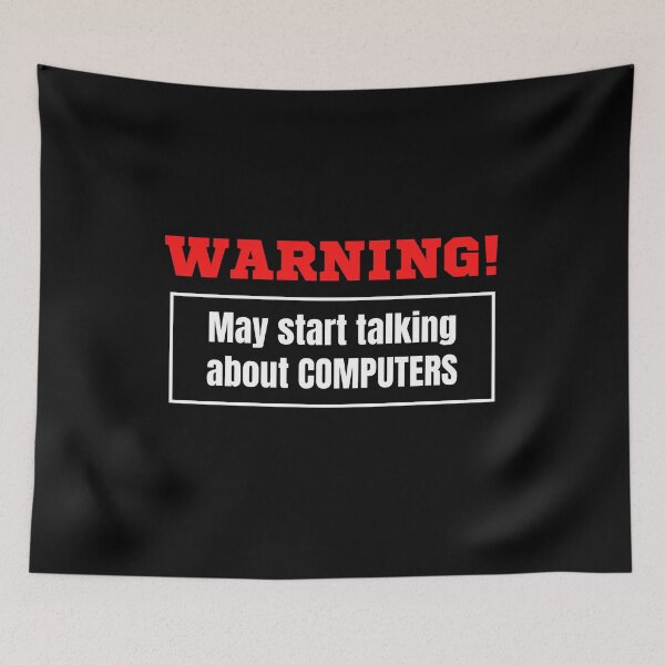Item preview, Warning May Start Talking About Computers designed and sold by TeePartyHost.