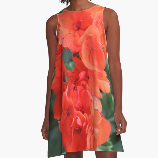 Geranium flowers A-Line Dress
