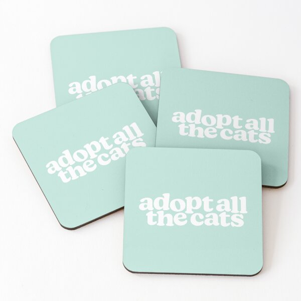 Item preview, Adopt All the Cats in Mint designed and sold by MessyBestie.