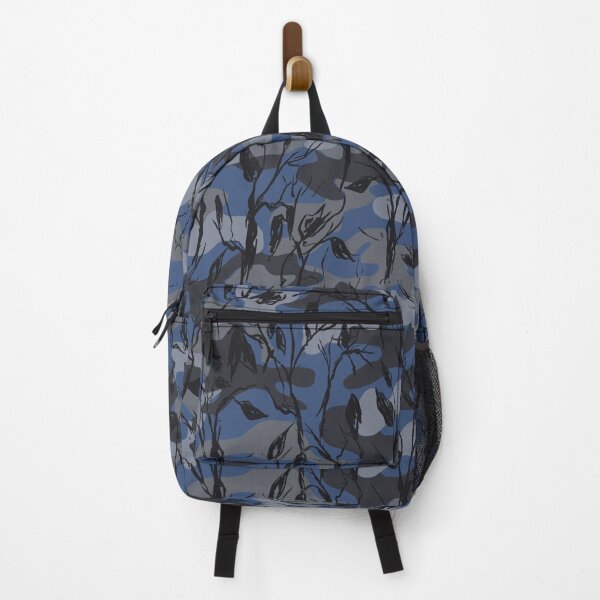 Item preview, Camo Camouflage Sketched Leaves Navy Blue designed and sold by mythandframe.