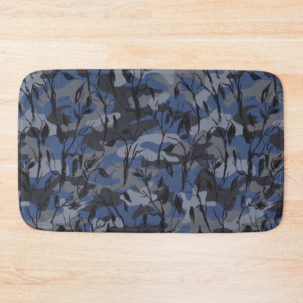 Item preview, Camo Camouflage Sketched Leaves Navy Blue  designed and sold by mythandframe.