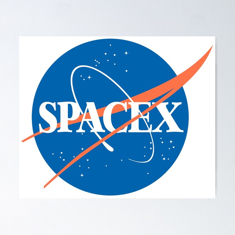  SpaceX logo - 1960s NASA style Sticker
