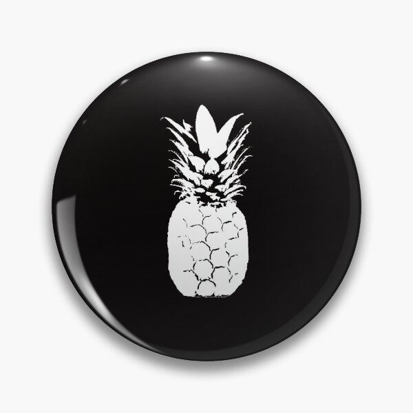 Aperçu de l'œuvre Logo ananas blanc créée et vendue par PineaPixel.