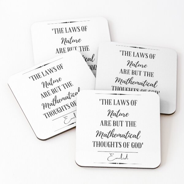 Item preview, Euclid Uplifting Historical Quote- “The laws of nature are but the mathematical thoughts of God.” designed and sold by QuoteActually.