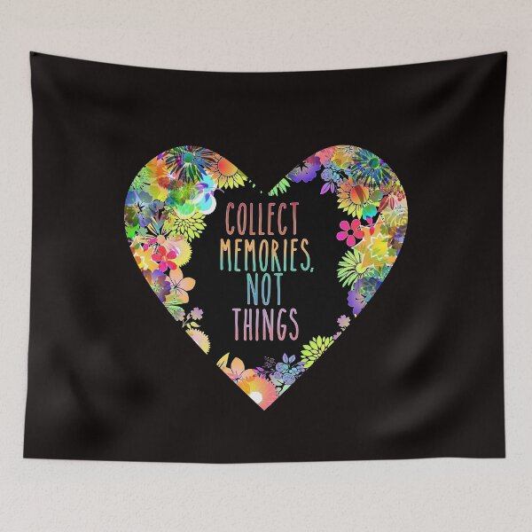 Item preview, Collect Memories Not Things Floral Heart designed and sold by Timeforplay.