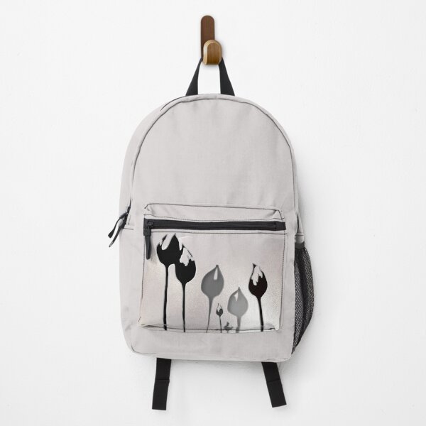 Item preview, Elegant Art Deco wild tulip flowers dancing in the wind - soft grey and metallic silver designed and sold by Caroline Laursen.
