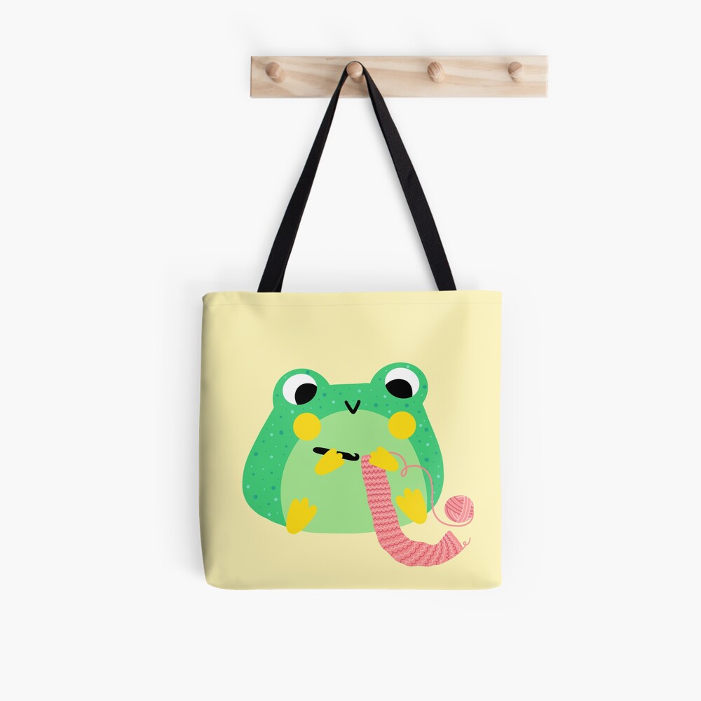 Kawaii Crochet Froggy Tote Bag for Sale by hellohappy